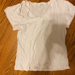 LNA cut out white tee